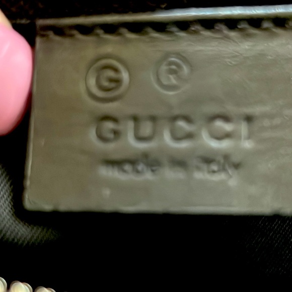 EUC GUCCI UNISEX MESSENGER LARGE BAG STYLE TECHNO WEB BLACK CANVAS - Picture 9 of 11